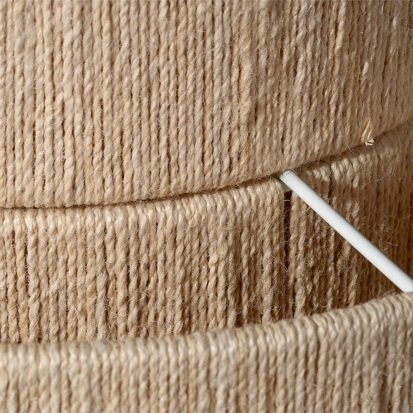 004 SI-2146420 | Closeup | Filament Pendant by The Livingston Collection in off white. Made from 100% cotton natural rope, iron metal in a modern style.