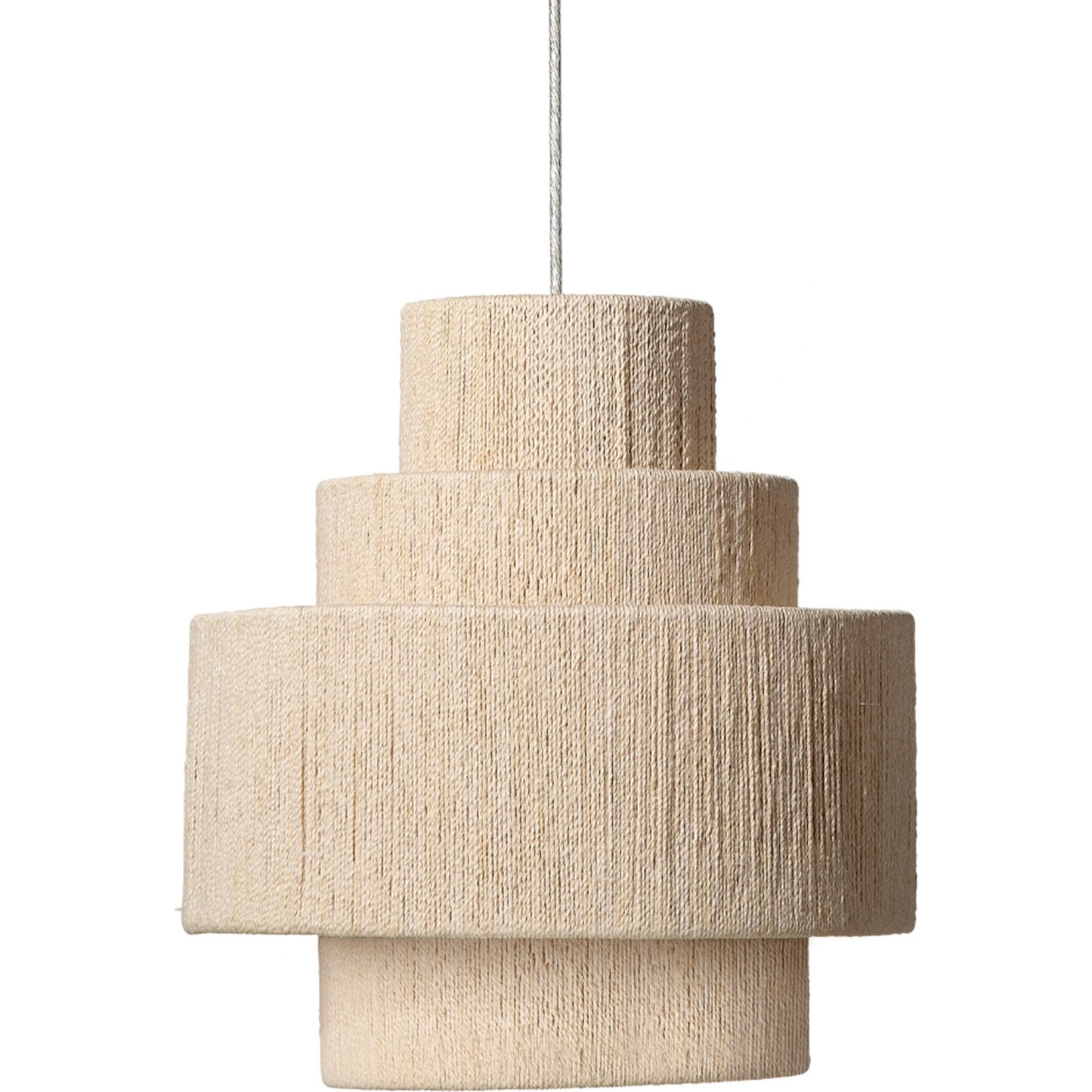 001 SI-2146420 | Primary Silo | Filament Pendant by The Livingston Collection in off white. Made from 100% cotton natural rope, iron metal in a modern style.