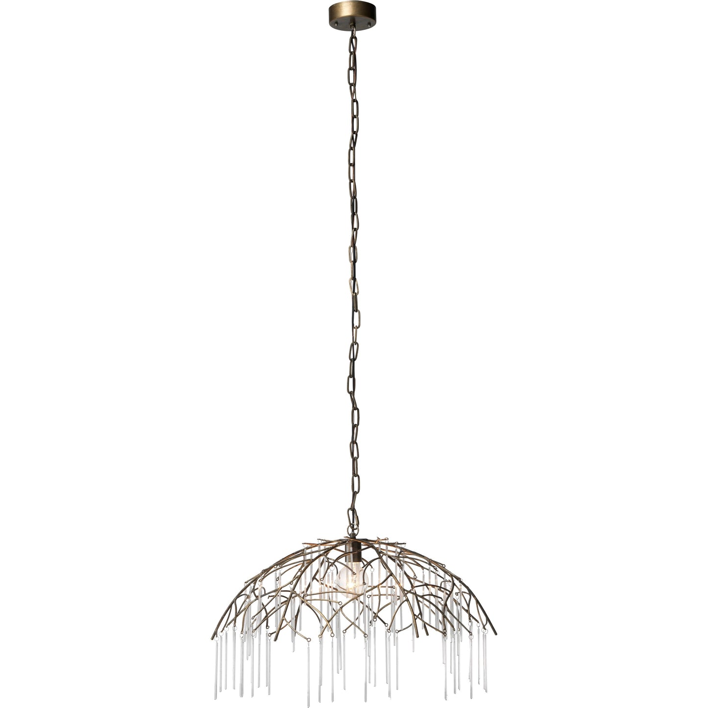 002 SI-1831486 | Primary Silo | Vine Pendant by Lifestyle by JY in antique brass. Made from metal in a modern style.
