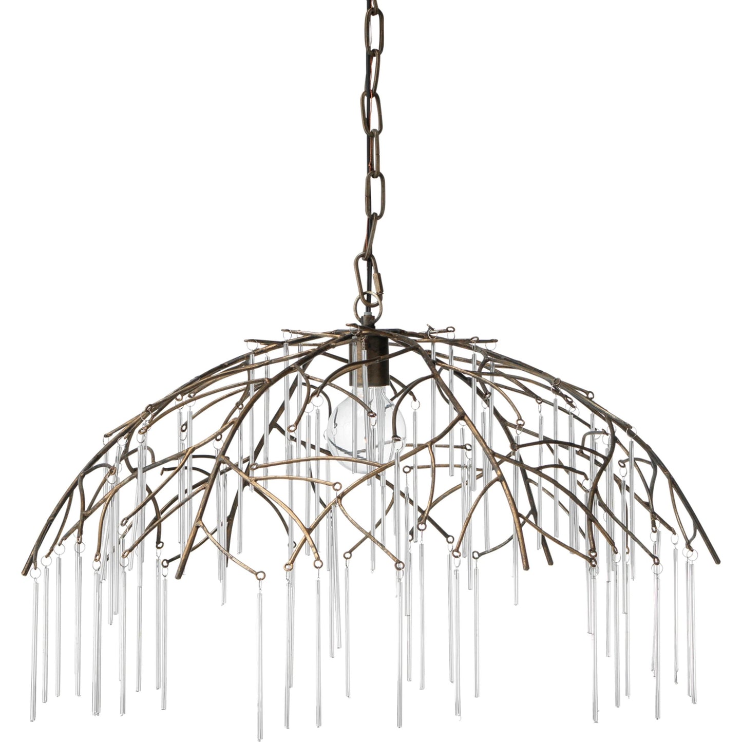 001 SI-1831486 | Primary Silo | Vine Pendant by Lifestyle by JY in antique brass. Made from metal in a modern style.