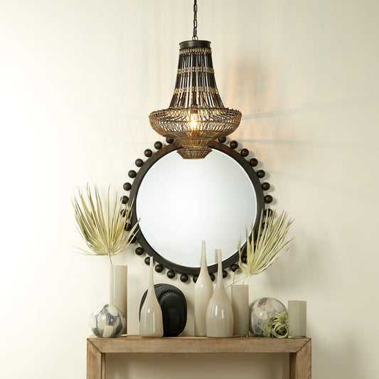 Brighton Mirror by Lifestyle by JY. Made from wood in a coastal style.