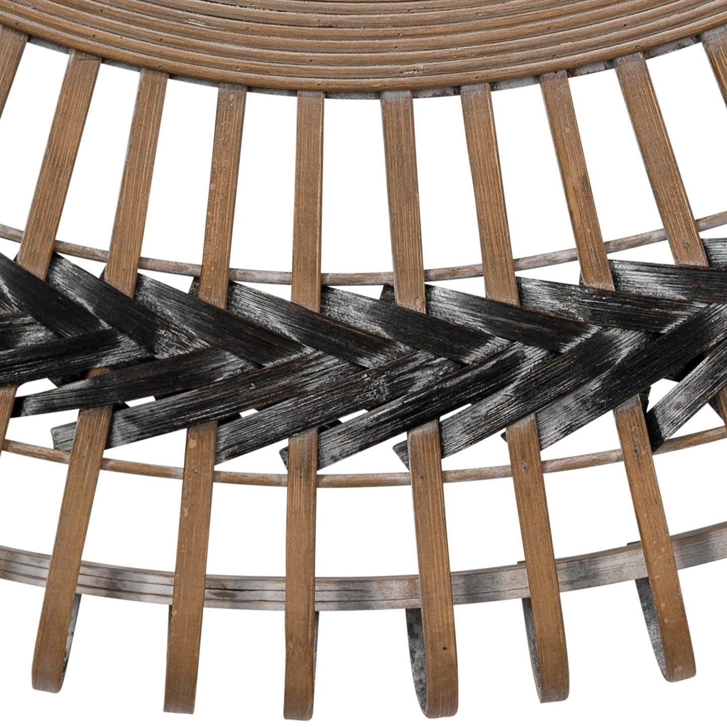 004 SR-867140 | Lifestyle | Grove Braided Mirror by Lifestyle by JY in gray, natural. Made from bamboo in a modern style.