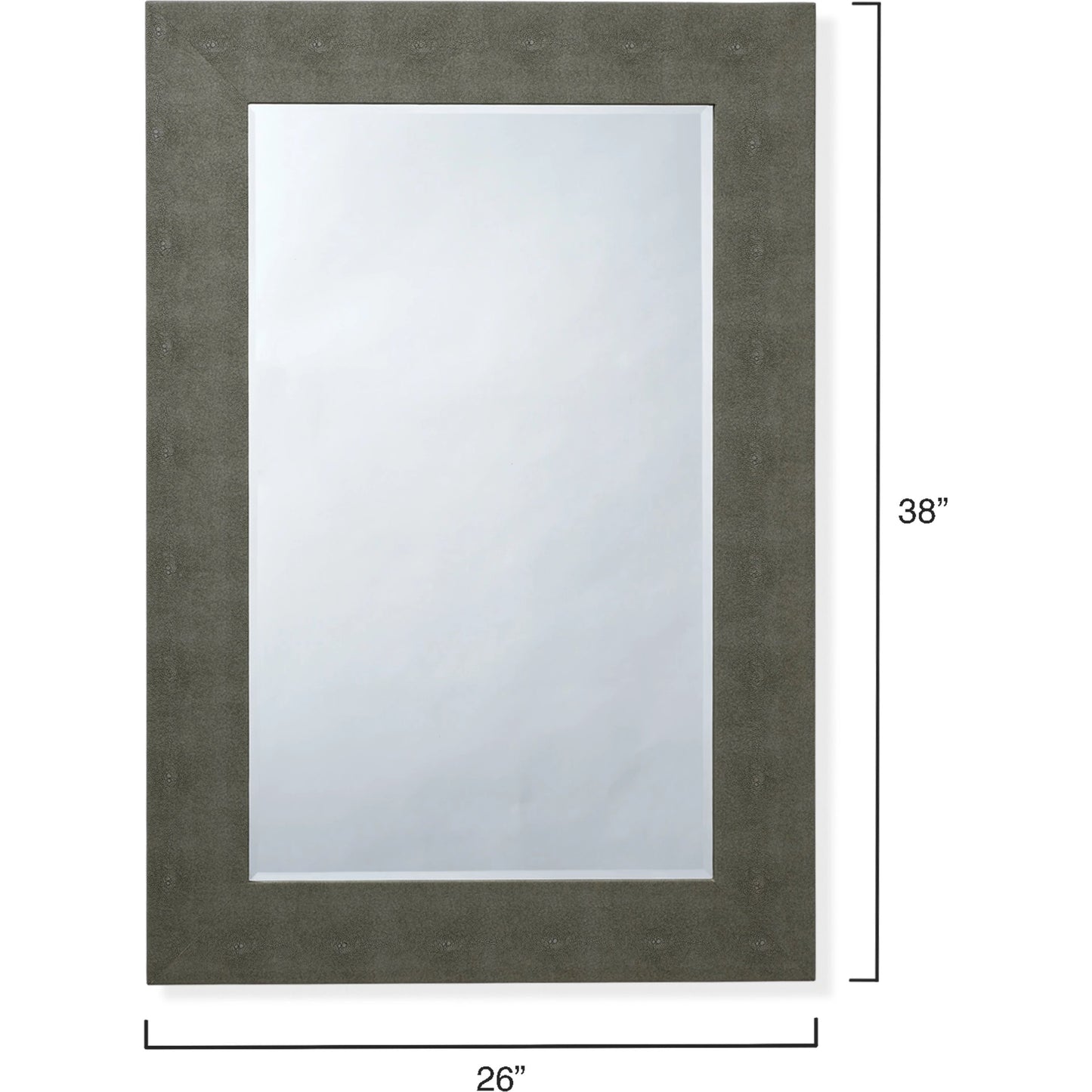003 SI-1961324 | Additional Silo | Structure Rectangle Mirror by Lifestyle by JY. Made from faux shagreen and glass in a modern style.