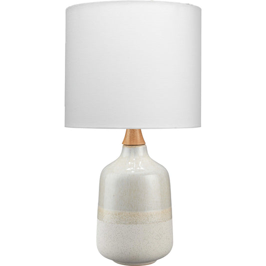 Alice Table Lamp by Lifestyle by JY in cream, light blue. Made from ceramic, rubber wood in a transitional style.