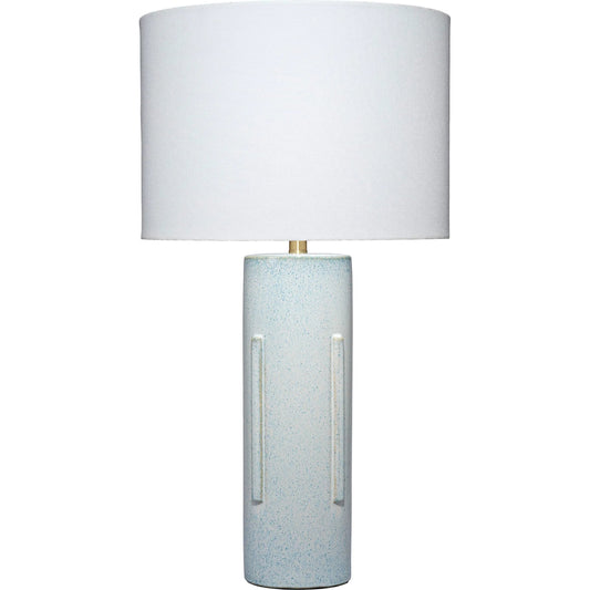 Finn Table Lamp by Jamie Young in blue and gradient blue. Made from ceramic in a transitional style.