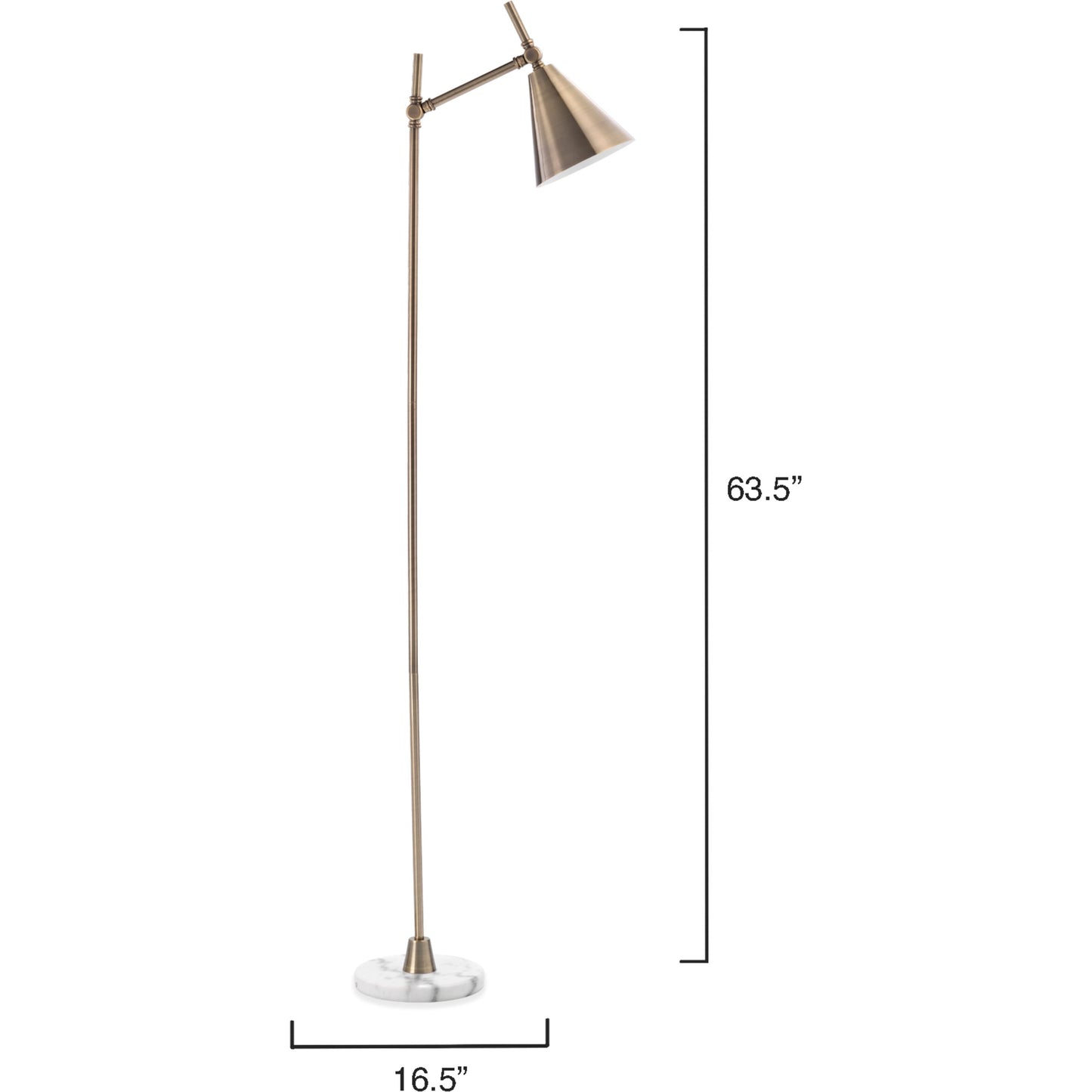 002 SI-1782504 | Additional Silo | Kennedy Floor Lamp by Lifestyle by JY in brass metal & white marble. Made from brass metal, white marble in a modern style.