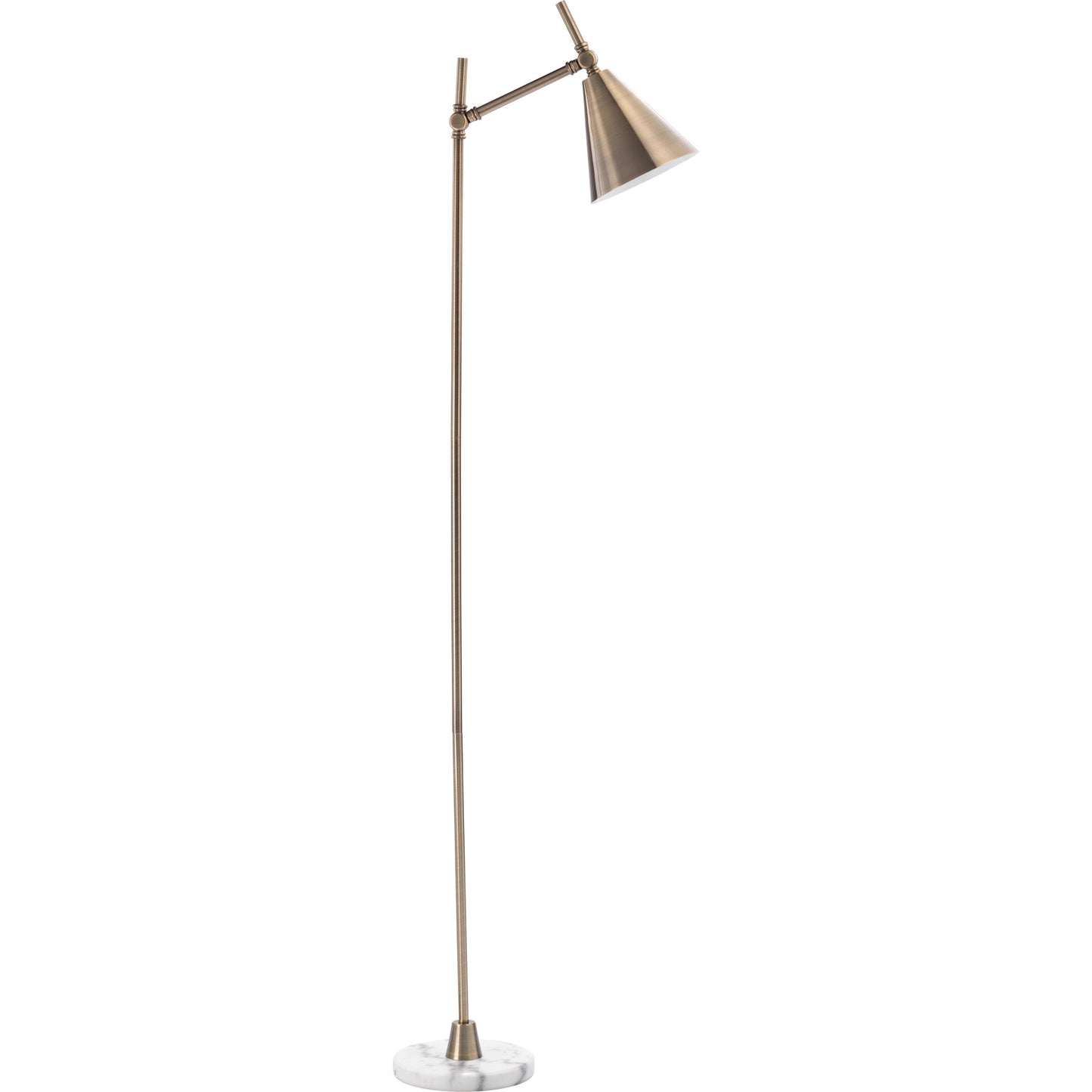 001 SI-1782504 | Additional Silo | Kennedy Floor Lamp by Lifestyle by JY in brass metal & white marble. Made from brass metal, white marble in a modern style.