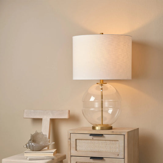 Satellite Table Lamp by Jamie Young in antique brass. Made from metal in a modern style.