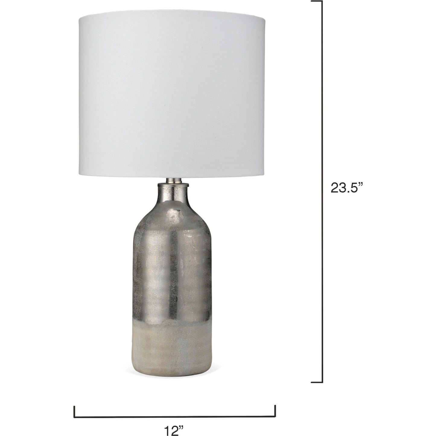 002 SR-867211 | Additional Silo | Varnish Table Lamp by Lifestyle by JY in silver, off white. Made from ceramic in a modern style.