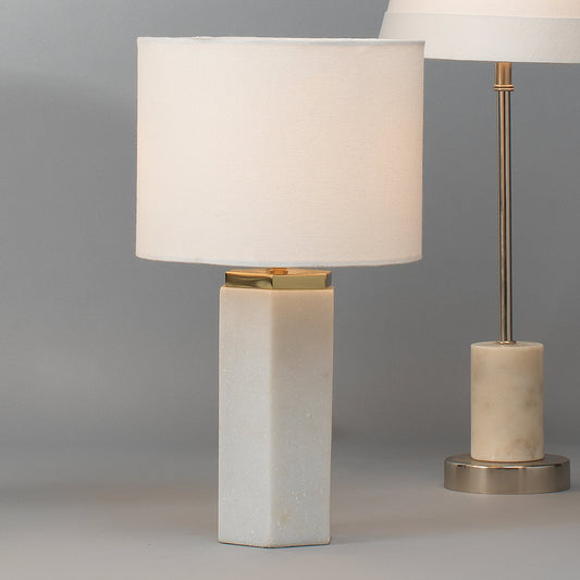Lexi Table Lamp by Lifestyle by JY in white marble, antique brass metal. Made from metal, marble in a transitional style.