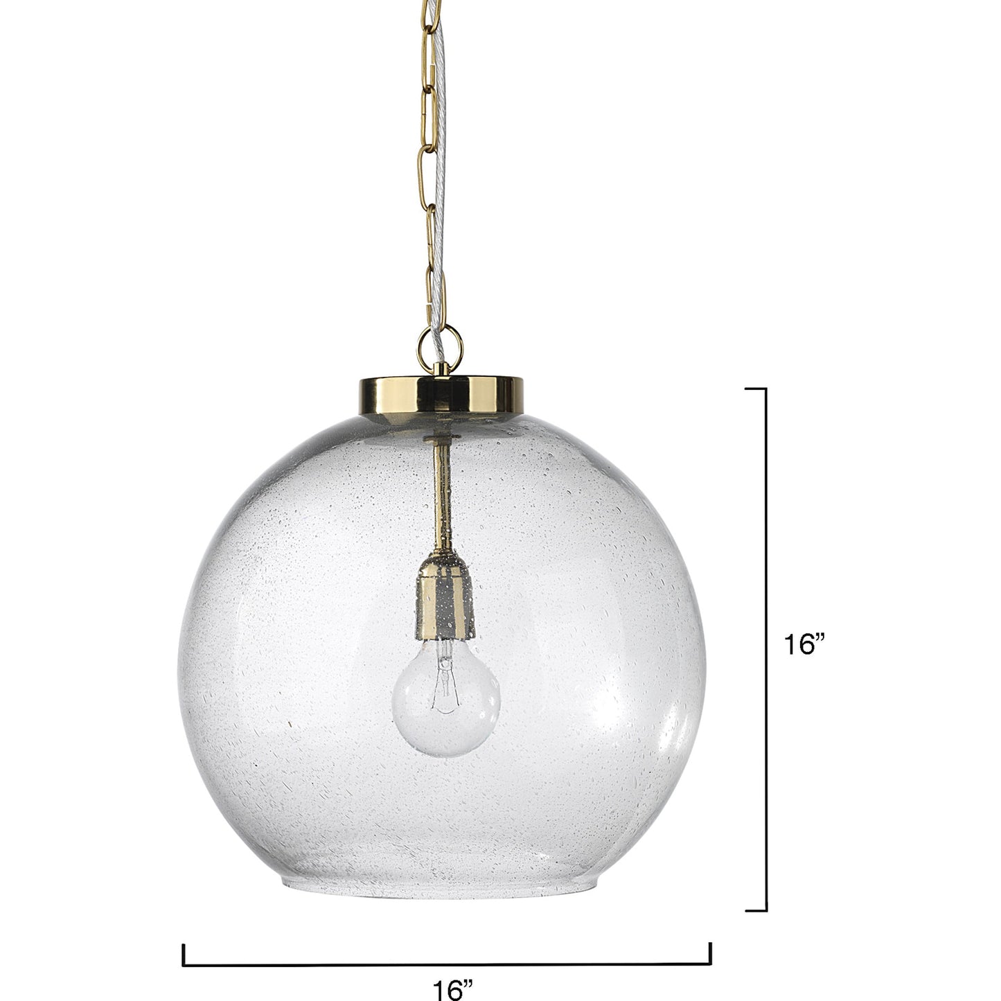 004 SR-819693 | Additional Silo | Luca Pendant by Lifestyle by JY in antique brass, seeded glass. Made from glass, metal in a modern style.
