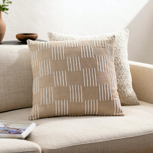 Layten Pillow - 481720 by Surya. Made from front: 60% cotton, 40% jute, back: 60% cotton in a modern style.