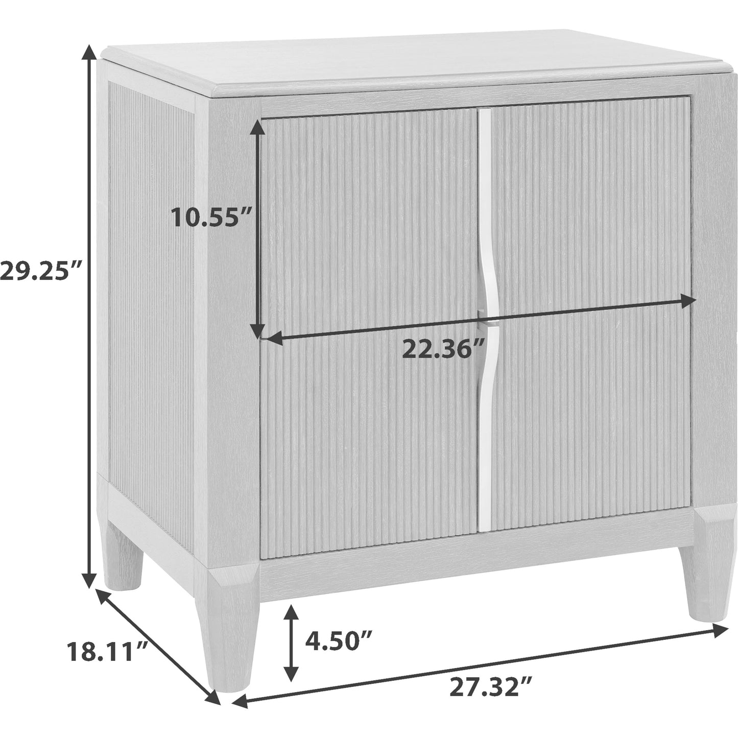 006 SI-2143472 | Additional Silo | West End Loft Nightstand by Pulaski Furniture in tuxedo. Made from rubberwood in a modern style.