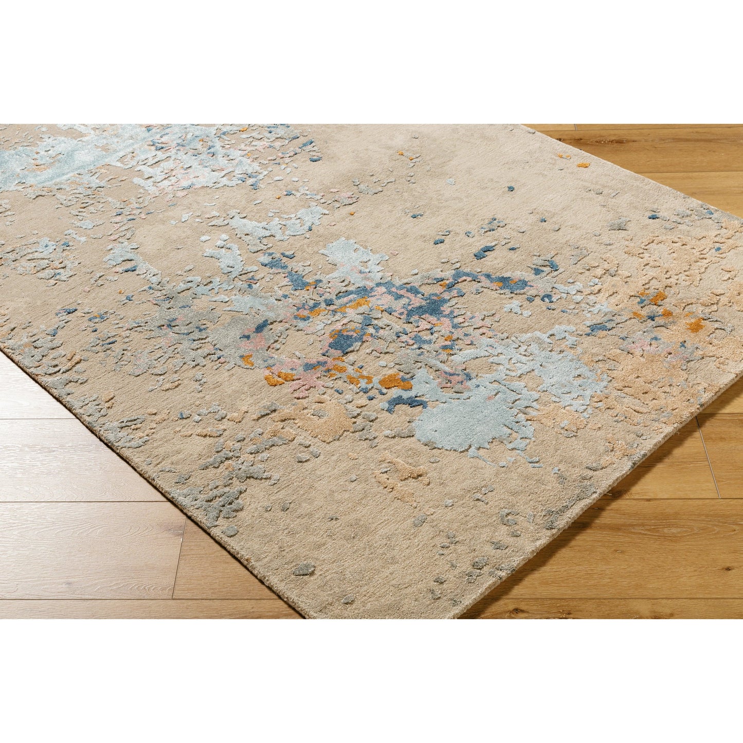 006 SI-2165346,SI-2165347,SI-2165348,SI-2165349,SI-2165350 | Closeup | Lukla Rug - 534490 by Surya in khaki, silver, prairie dust, sage. Made from viscose, wool in a unique style.