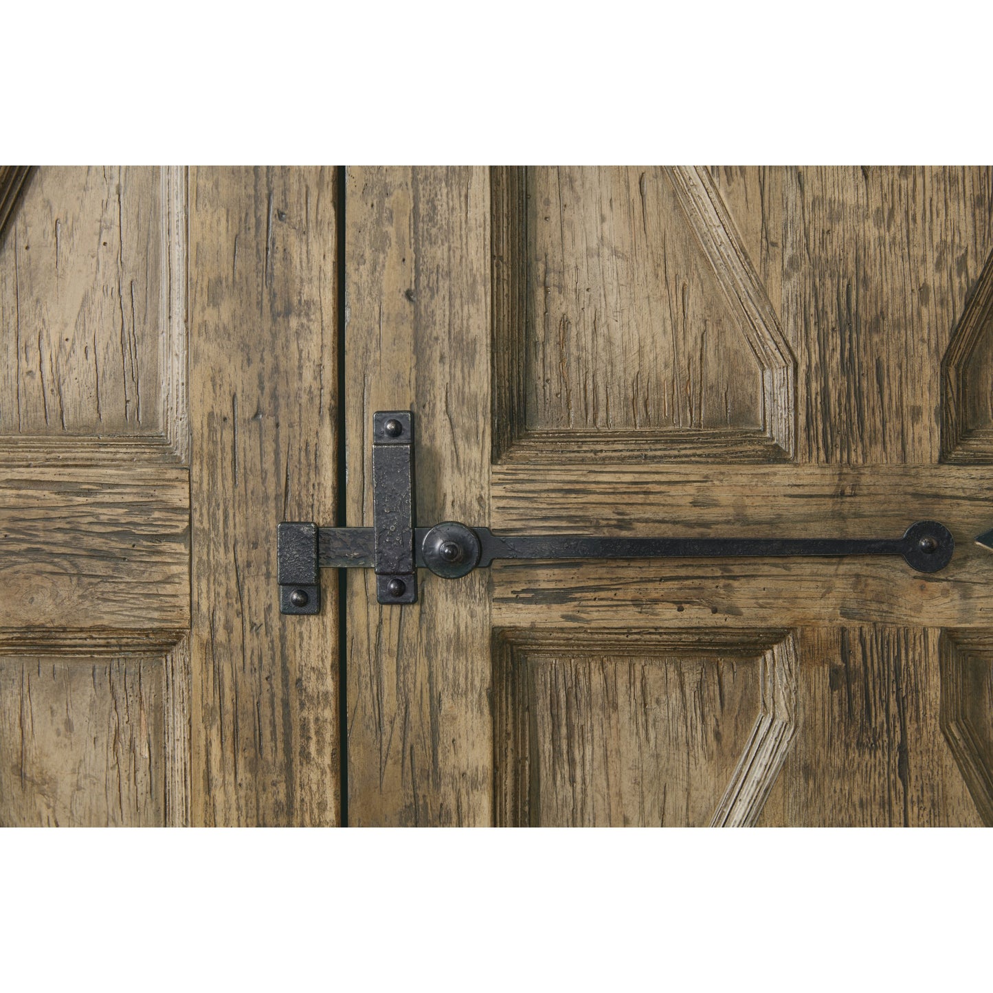 004 SI-1749059 | Additional Silo | La Grange Mt. Maria Wardrobe by Hooker Furniture in barn wood. Made from pecky hickory veneer, mirror in a traditional style.