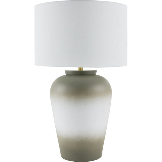 Lucero Accent Table Lamp by Surya. Made from ceramic, iron, linen, polyester in a modern style.