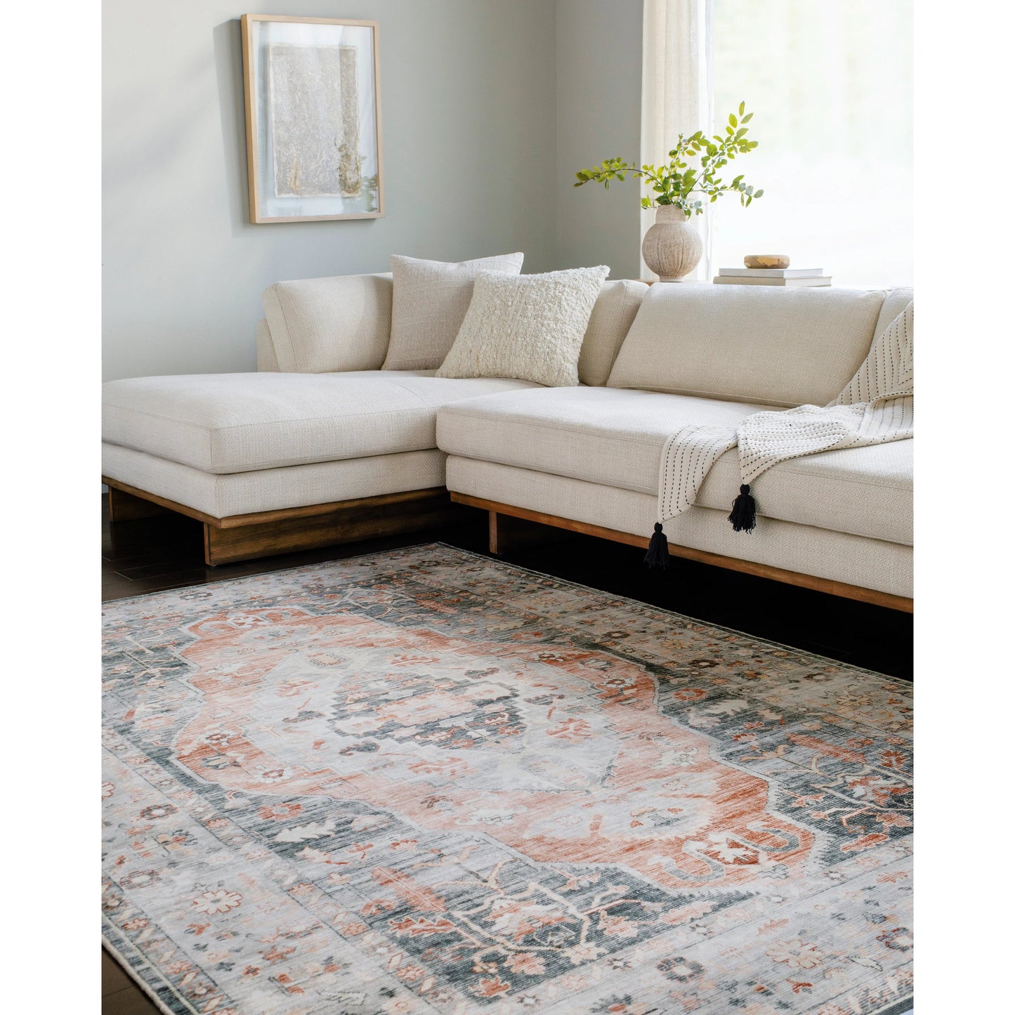 007 SI-2053860,SI-2053861,SI-2053862,SI-2053863,SI-2053864,SI-2053865 | Lifestyle | Lavable Rug - 499182 by Livabliss in light grey, warm grey, sterling grey, pewter. Made from face: 100% polyester in a unique style.