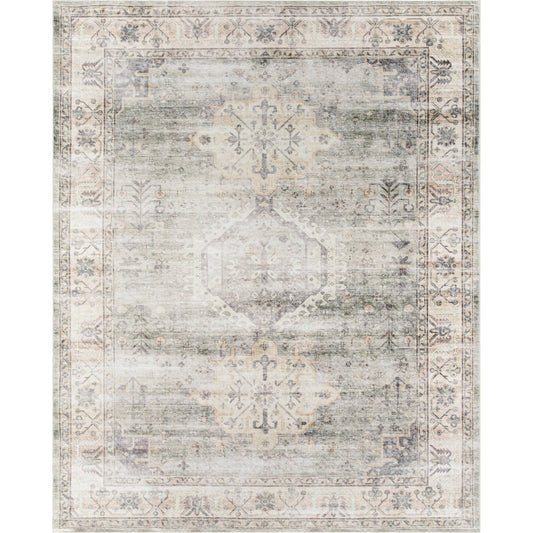 000 SI-2053931 | Primary Silo | Lavable LVB-2319 Rug by Livabliss in ivory, charcoal, slate gray, taupe, misty blue. Made from face: 100% polyester in a unique style.
