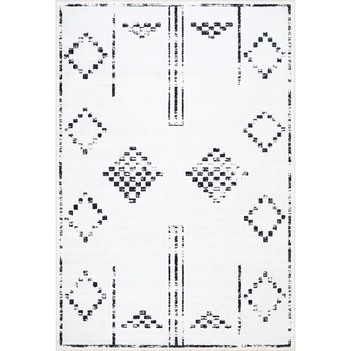 001 SI-2099332,SI-2099333,SI-2099334,SI-2099335,SI-2099336,SI-2099337 | Primary Silo | Lavable Rug - 500669 by Livabliss in white. Made from polyester in a unique style.