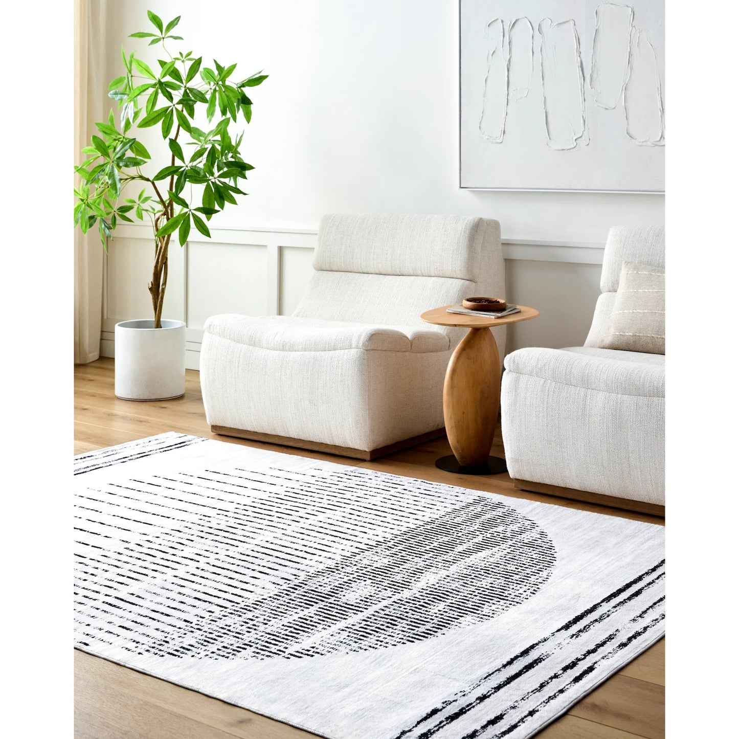 003 SI-2099338,SI-2099339,SI-2099340,SI-2099341,SI-2099342,SI-2099343 | Lifestyle | Lavable Rug - 500678 by Livabliss in white, silver. Made from polyester in a unique style.