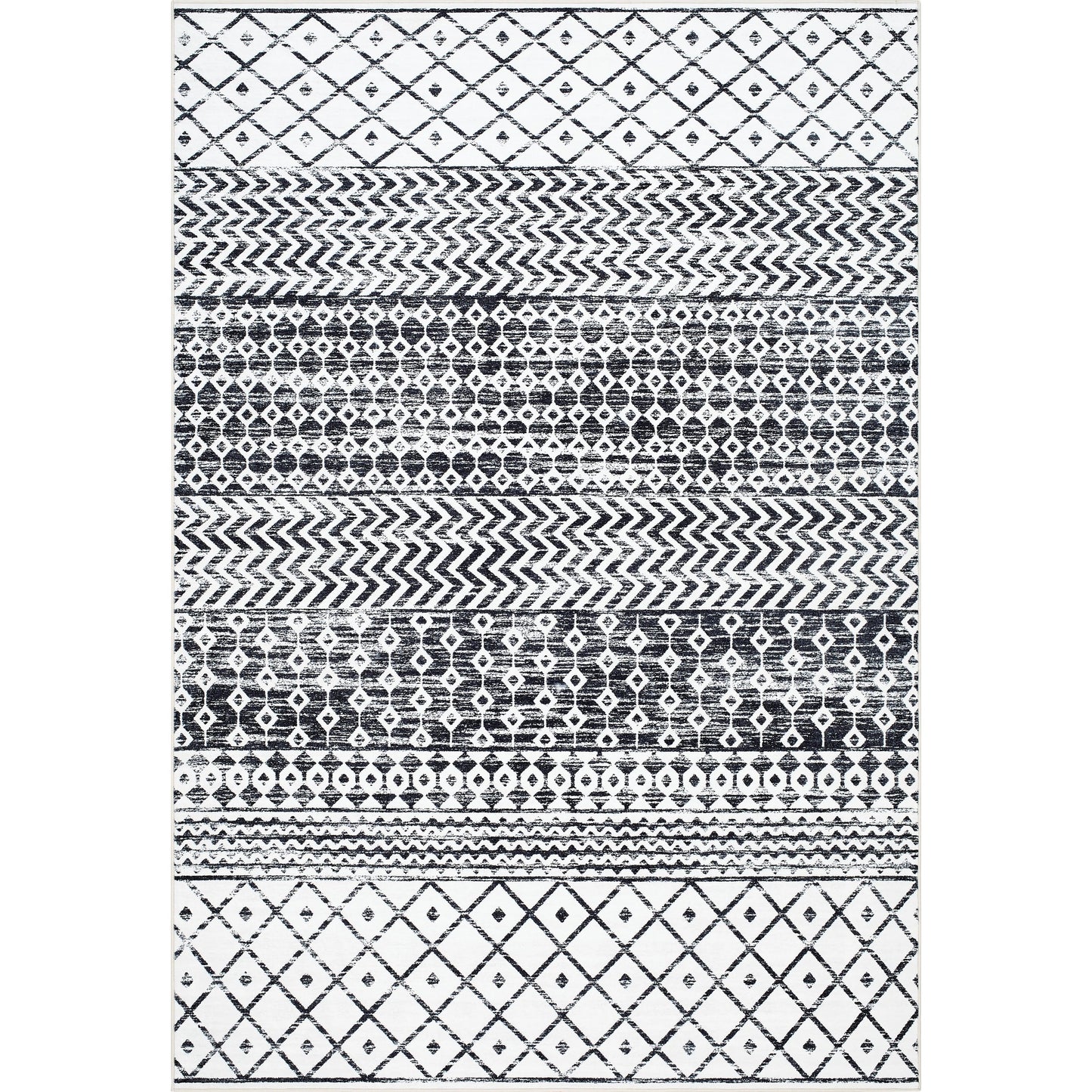 001 SI-2099350,SI-2099351,SI-2099352,SI-2099353,SI-2099354,SI-2099355 | Primary Silo | Lavable Rug - 500705 by Livabliss in white, nickel, onyx, light silver, metallic - silver, slate. Made from polyester in a unique style.