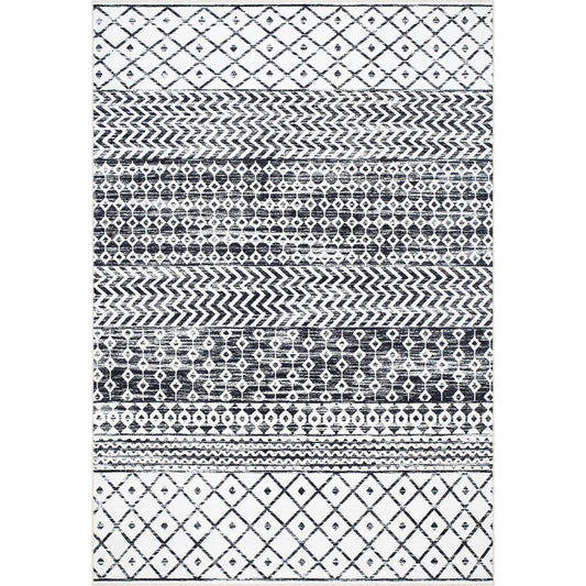 Lavable Rug - 500705 by Livabliss in ivory, charcoal, slate. Made from polyester in a unique style.