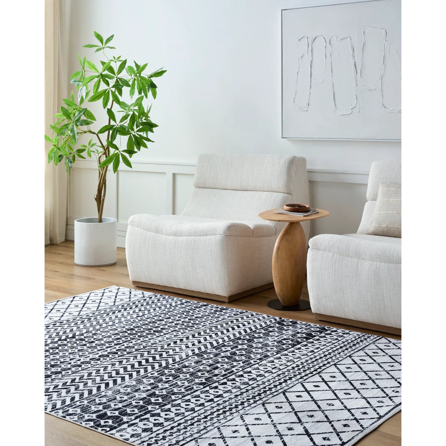 004 SI-2099354,SI-2099355 | Lifestyle | Lavable Rug - 500705 by Livabliss in ivory, charcoal, slate. Made from polyester in a unique style.