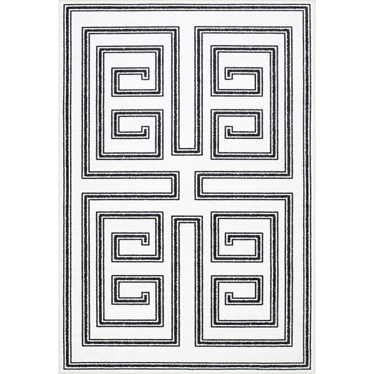 Lavable Rug - 500741 by Livabliss in ivory, charcoal. Made from polyester in a unique style.