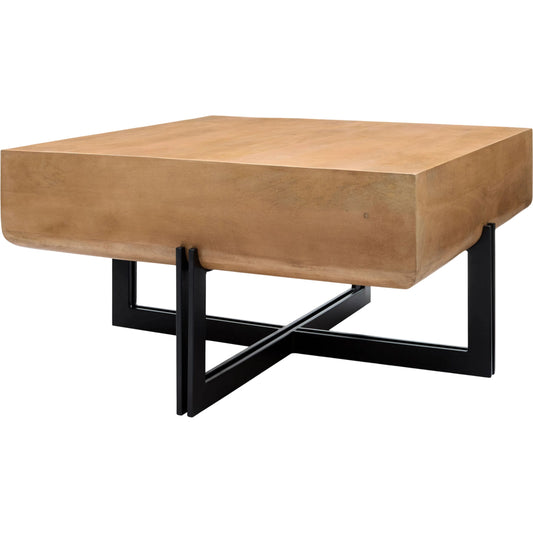 001 SI-2460238 | Primary Silo | Lowmax Coffee Table by Surya in brown, black and powder coated. Made from mango wood, cast iron in a unique style.