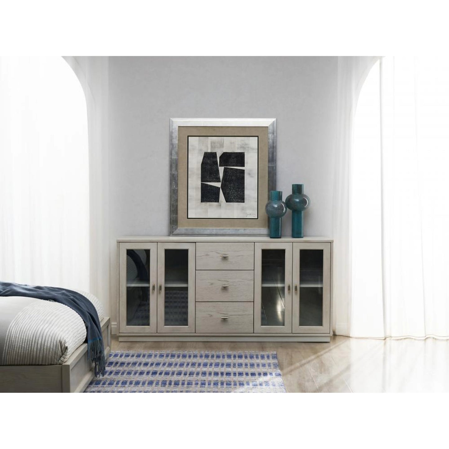 011 SI-2130634 | Lifestyle | Zest 68" Sideboard by Zest in cream. Made from oak veneer in a modern style.