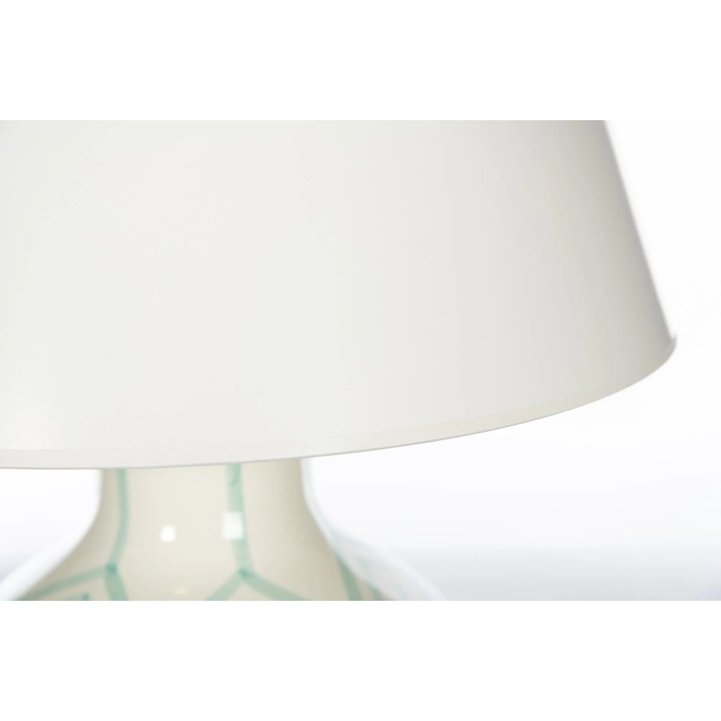 002 SI-2334353 | Closeup | Aqua Prism Lamp by Bradburn Home in white, aqua. Made from ceramic in a modern style.