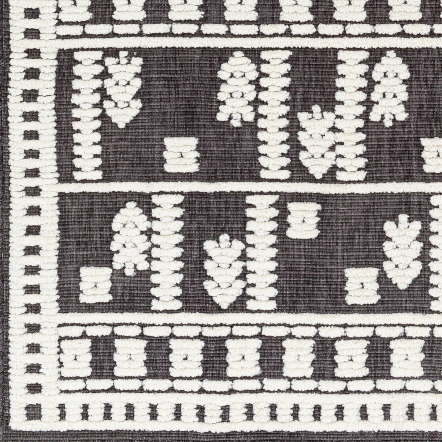 005 SI-1918720 | Additional Silo | Lyna Rug by Livabliss in black, off-white. Made from main: 70% polypropylene, main: 30% polyester in a eclectic & global style.
