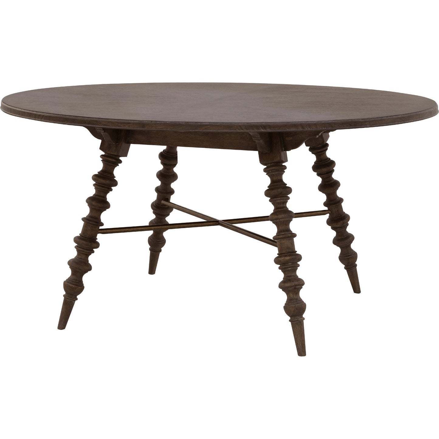 001 SI-2143468 | Primary Silo | Revival Row Round Table by Pulaski Furniture in chimney smoke. Made from rubberwood in a traditional style.
