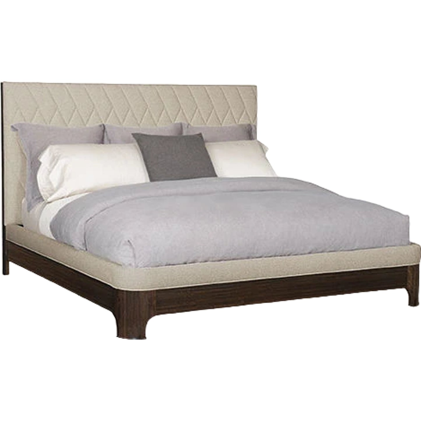 001 SR-768914 | Primary Silo | Moderne Bed by Caracole in natural and aged bourbon. Made from asian hardwood, fumed quartered figured eucalyptus in a transitional style.