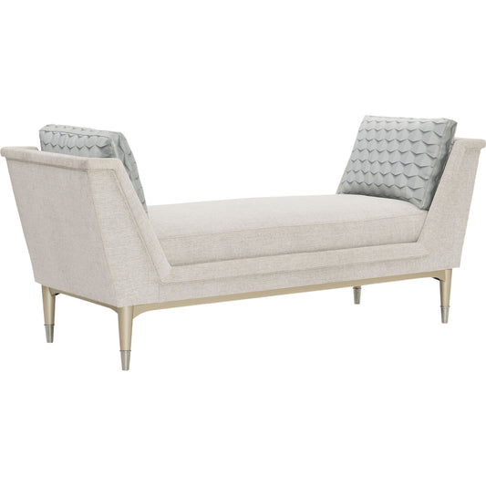 001 SR-769140 | Primary Silo | Symmetrical Chaise by Caracole in natural and soft radiance. Made from birch in a transitional style.