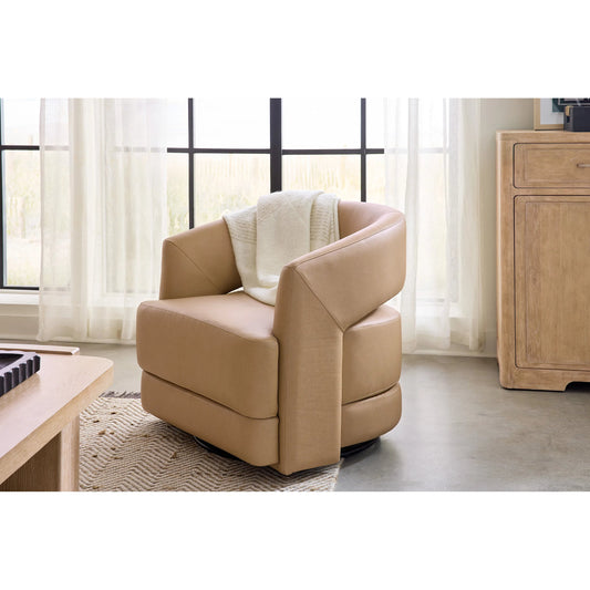 Keys Swivel Chair by Hooker Furniture in beige. Made from unique in a traditional style.