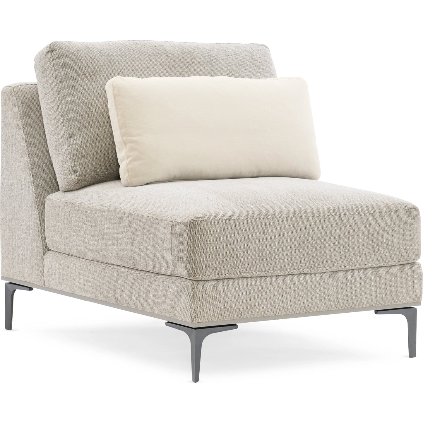 001 SR-877761 | Additional Silo | Repetition Armless Chair by Caracole in london fog. Made from birch in a modern style.