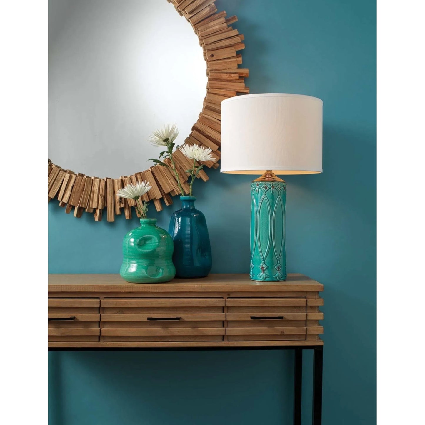 003 SR-707896 | Lifestyle | Driftwood Round Mirror by Lifestyle by JY in natural driftwood. Made from wood, glass in a coastal style.