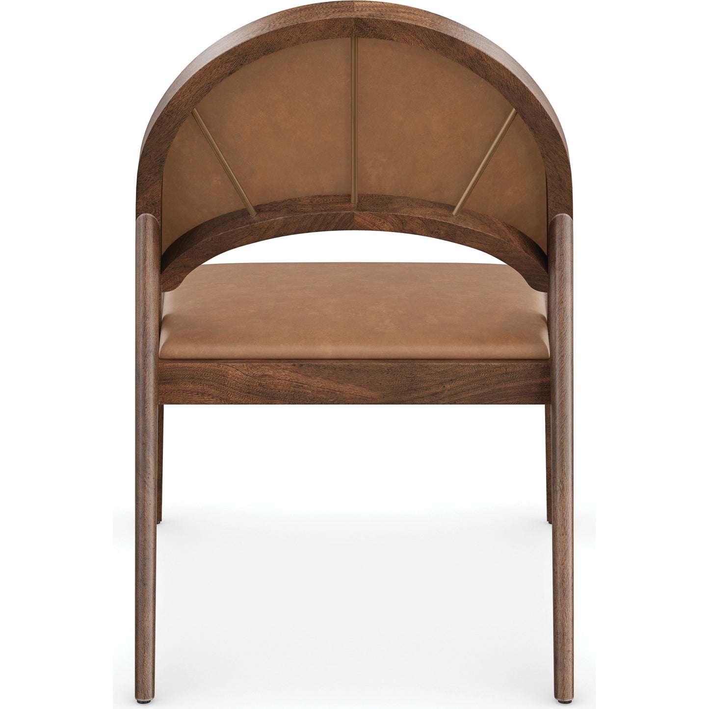 002 SI-2095974 | Additional Silo | Rhythm Lounge Chair by Caracole in saddle and natural walnut. Made from walnut in a modern style.