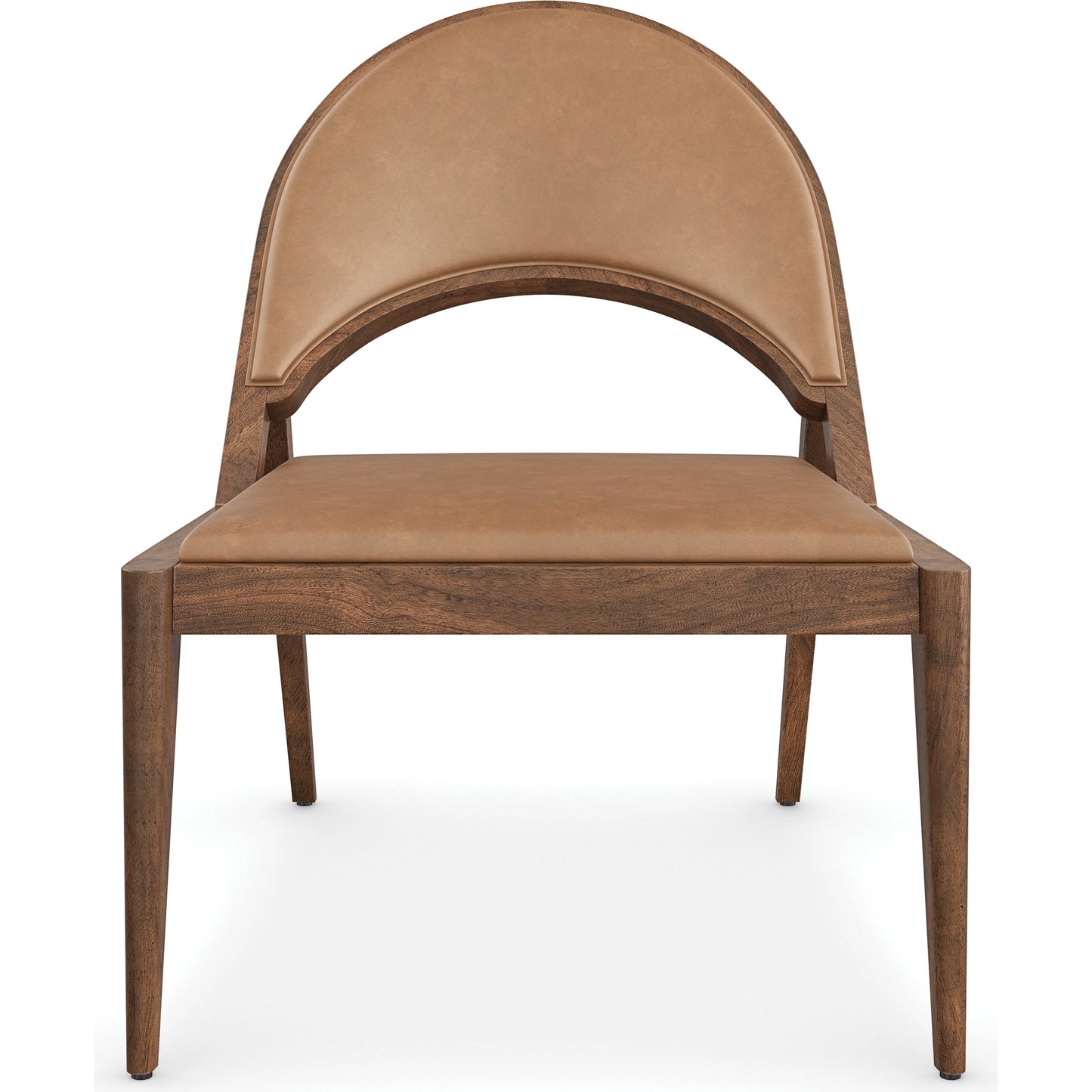 005 SI-2095974 | Additional Silo | Rhythm Lounge Chair by Caracole in saddle and natural walnut. Made from walnut in a modern style.