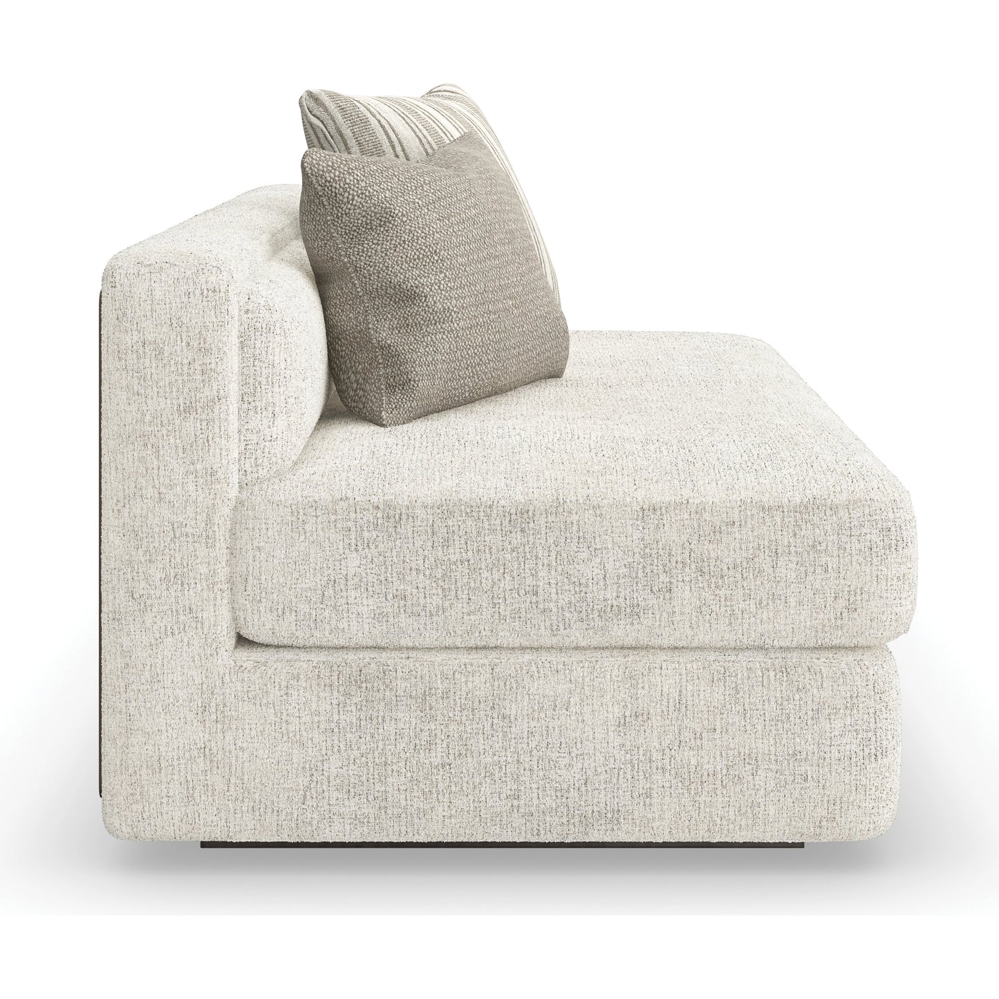 005 SI-2095975 | Additional Silo | Unity Armless Loveseat by Caracole in cream. Made from asian hardwood in a modern style.