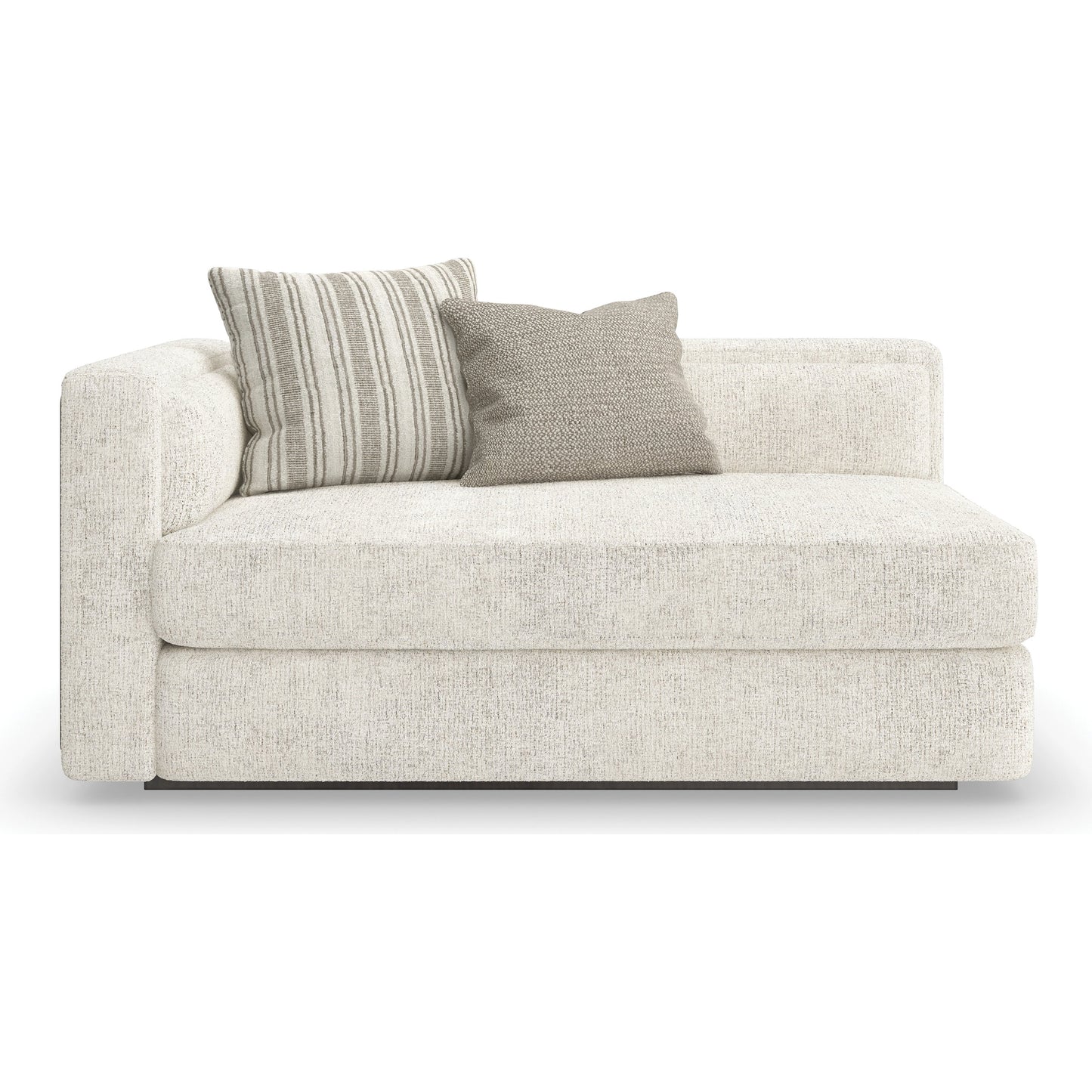 005 SI-2095976 | Additional Silo | Unity Left Arm Loveseat by Caracole in cream. Made from asian hardwood in a modern style.