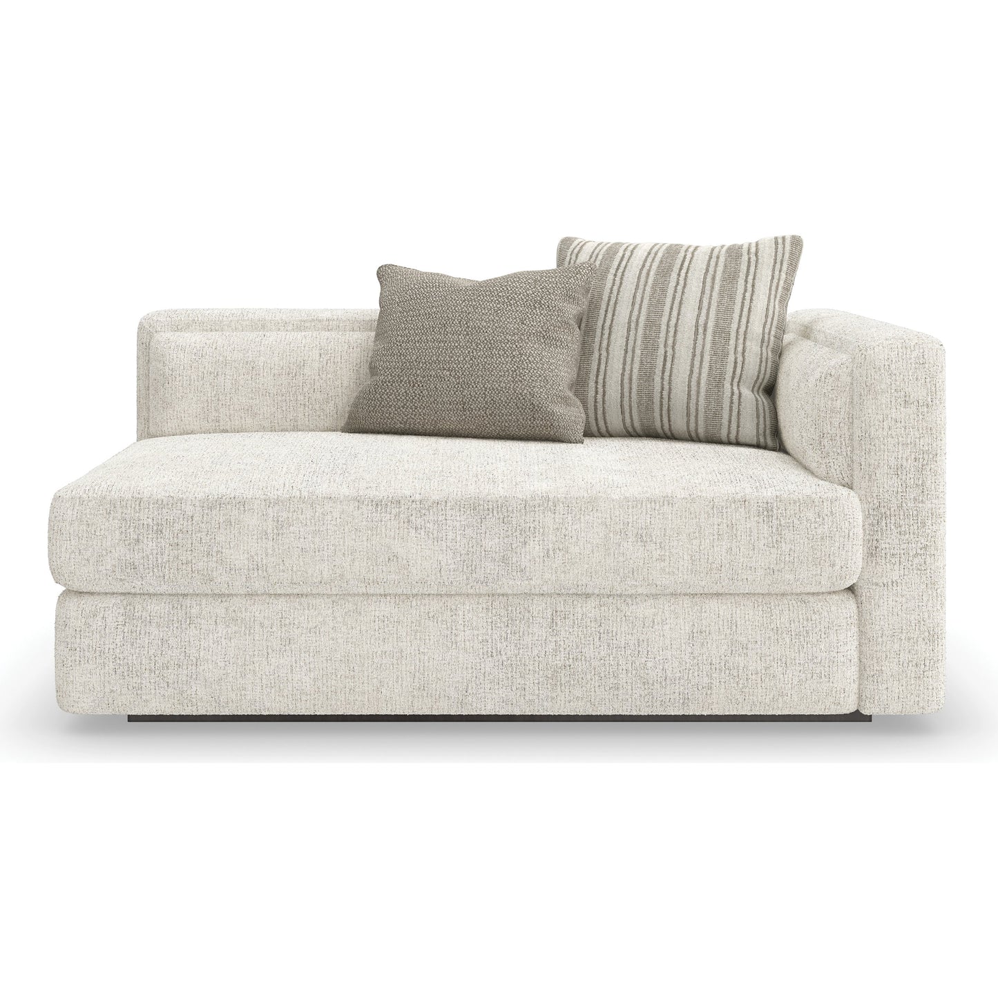 003 SI-2095977 | Additional Silo | Unity Right Arm Loveseat by Caracole in cream. Made from asian hardwood in a modern style.