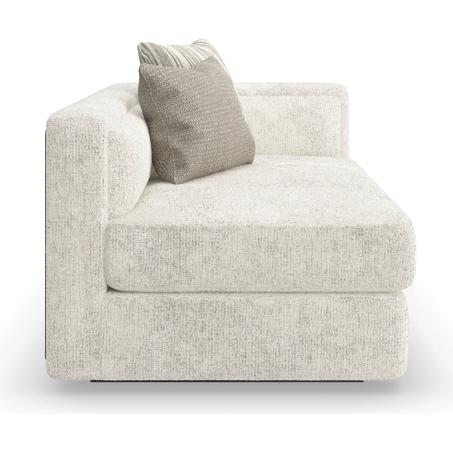 005 SI-2095977 | Additional Silo | Unity Right Arm Loveseat by Caracole in cream. Made from asian hardwood in a modern style.