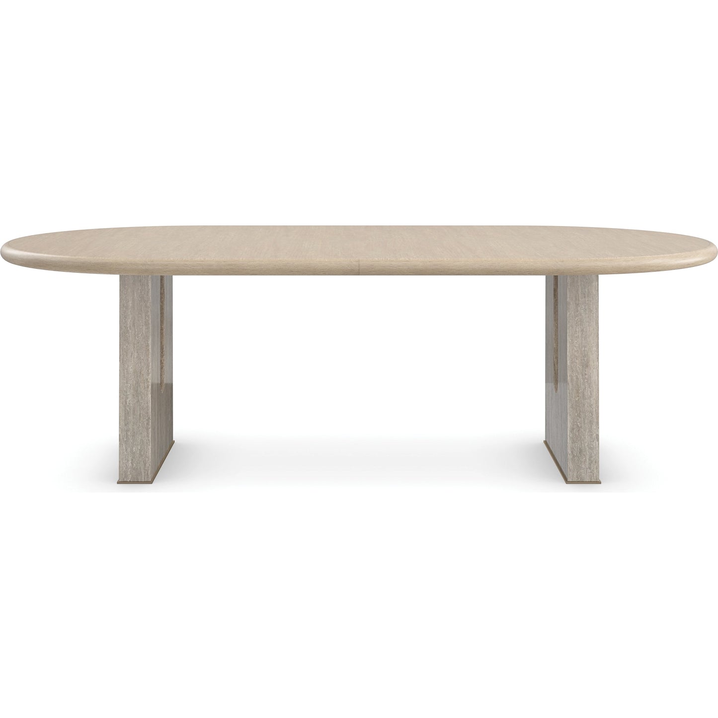 005 SI-2095990 | Additional Silo | Emphasis Dining Table by Caracole in sun drenched oak, lucent bronze plated metal. Made from oak, quartersawn oak in a modern style.