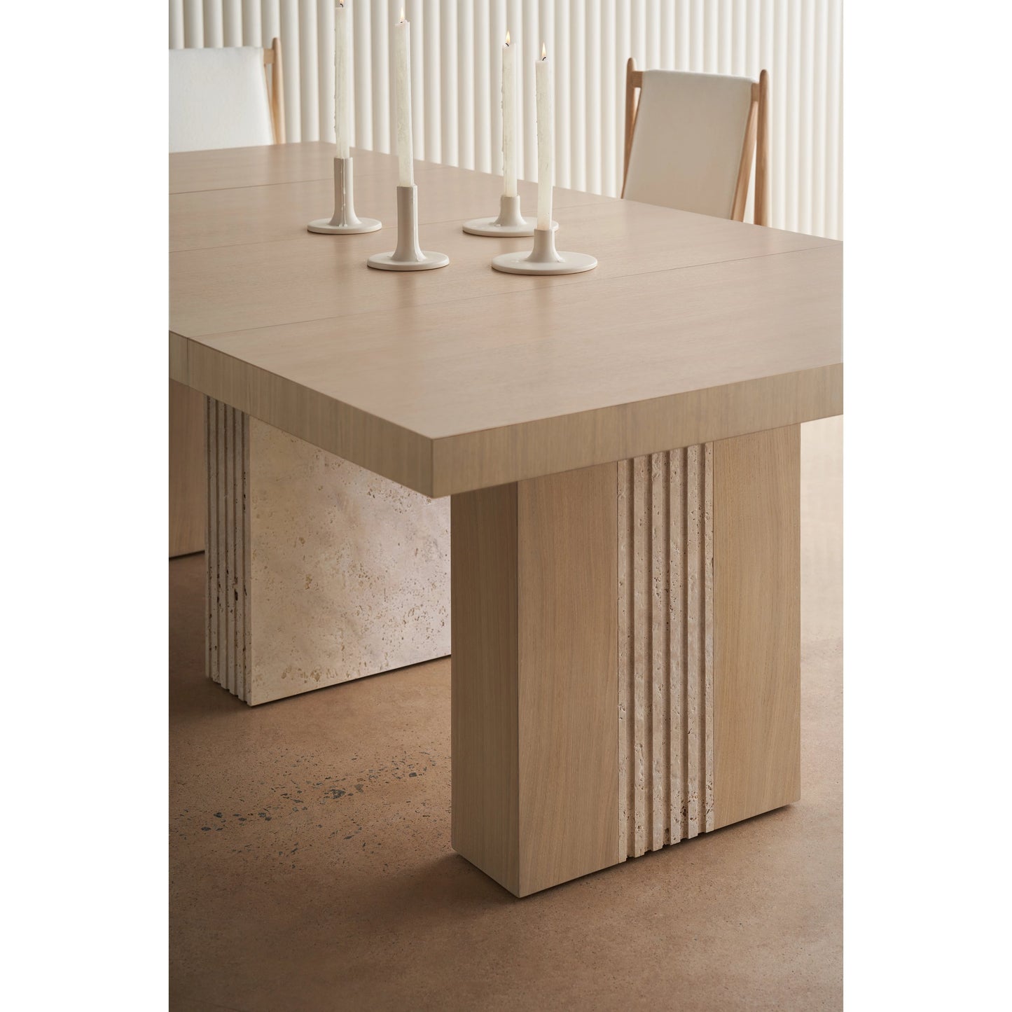 004 SI-2095991 | Additional Silo | Unity Light Dining Table by Caracole in oa and sun drenched oak. Made from asian hardwood, stone, oak in a modern style.