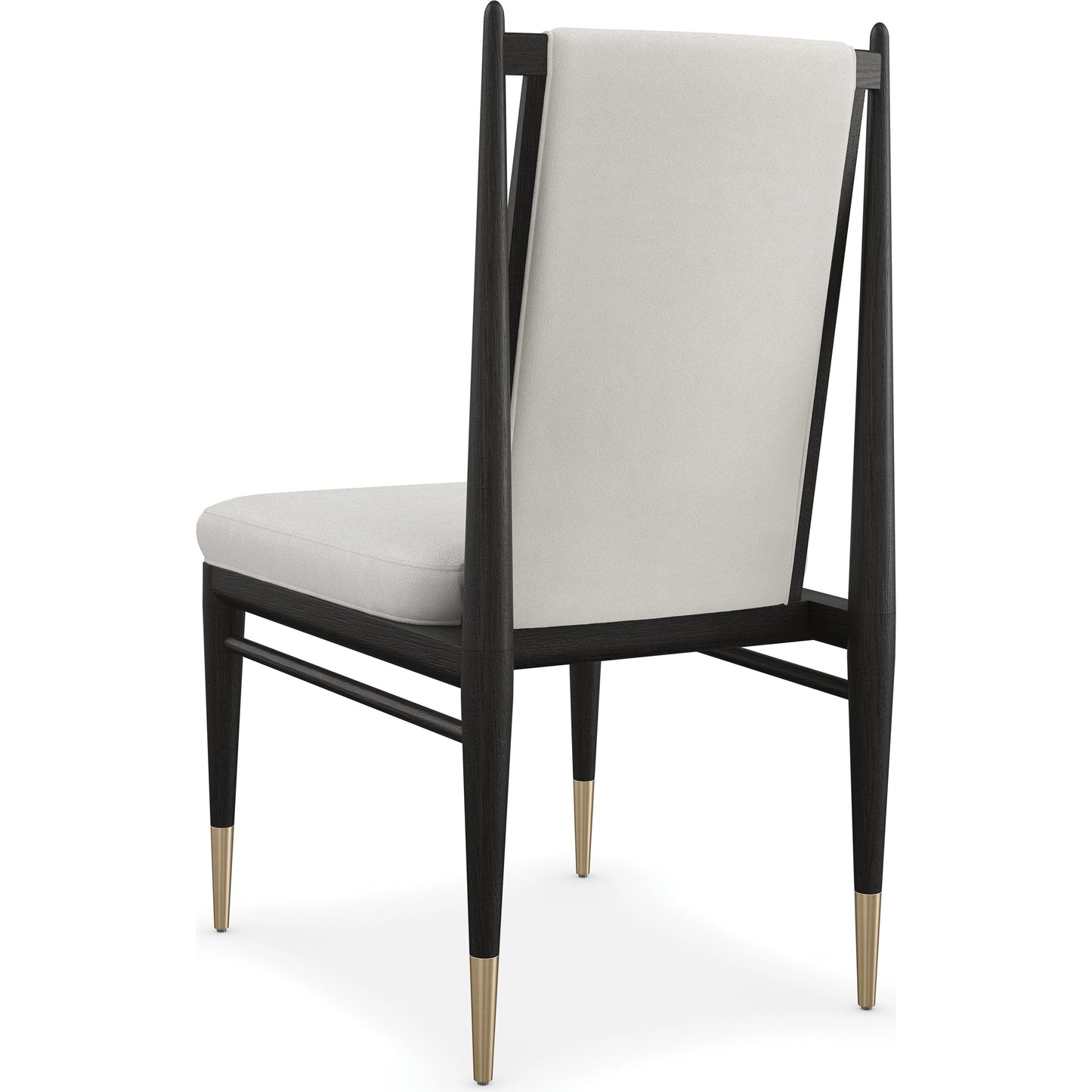 002 SI-2095997 | Additional Silo | Unity Dark Dining Chair by Caracole in ivory and cinder. Made from oak in a modern style.