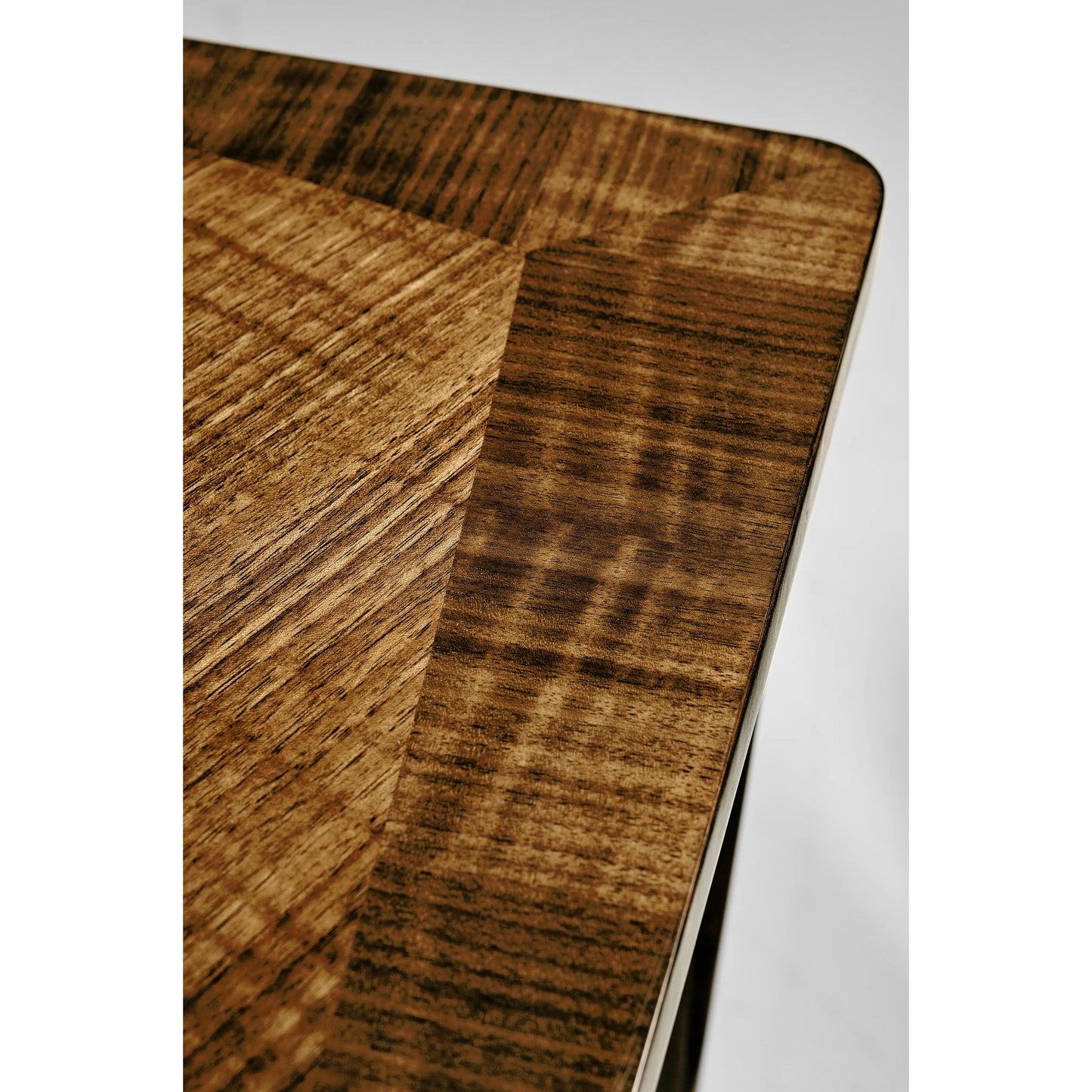 002 SI-2186376 | Closeup | Toulouse Desk by Jonathan Charles in toulouse walnut. Made from walnut quarter figured veneer in a modern style.