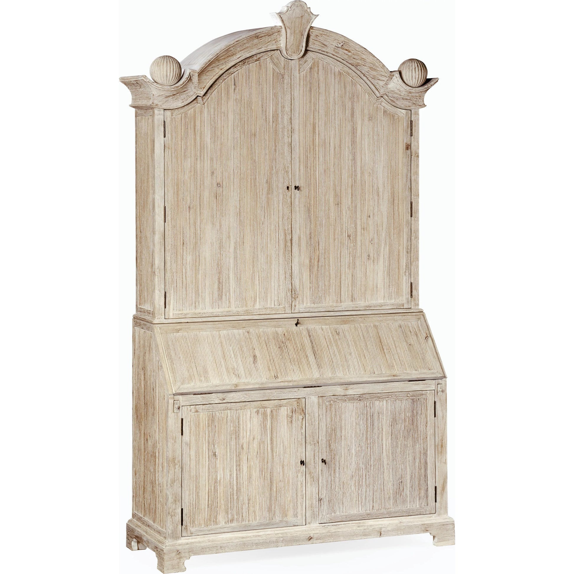 William Yeoward Alnwick Bureau by Jonathan Charles in white and washed acacia. Made from acacia in a cottage & farmhouse style.