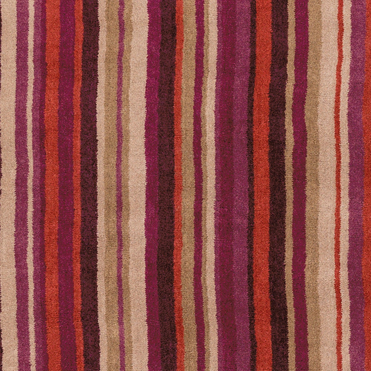 004 56920-3266 | Closeup | Mystique Rug - 1494 by Surya in brown, plum, rust. Made from 100% wool in a unique style.